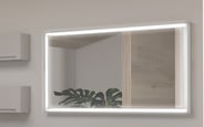 Modern rectangular bathroom mirror with light